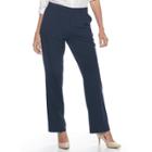 Women's Napa Valley Comfort Waist Straight-leg Pants, Size: 14 Avg/reg, Blue (navy)