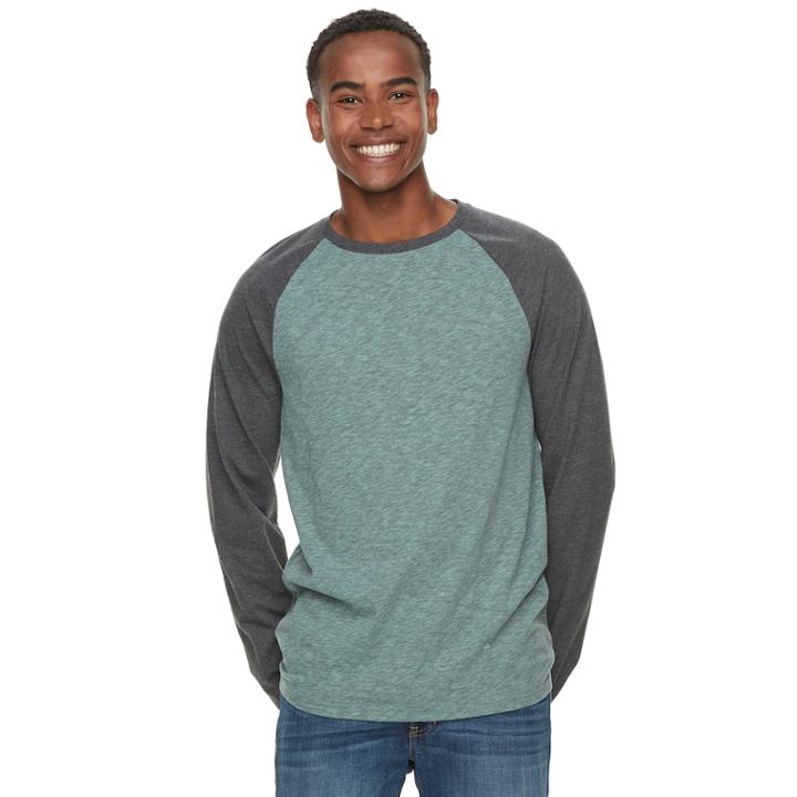 Men's Urban Pipeline&reg; Ultimate Raglan Tee, Size: Medium, Med Blue
