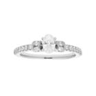 14k Gold Oval Cut 3/4 Carat T.w. Igl Certified Diamond Engagement Ring, Women's, Size: 9.50, White