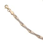 Diamond Fascination 14k Gold Diamond Accent X Link Bracelet, Women's, Size: 7.25, White