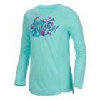 Girls 7-16 Adidas Melange Graphic Tee, Size: Xl, Turquoise/blue (turq/aqua)