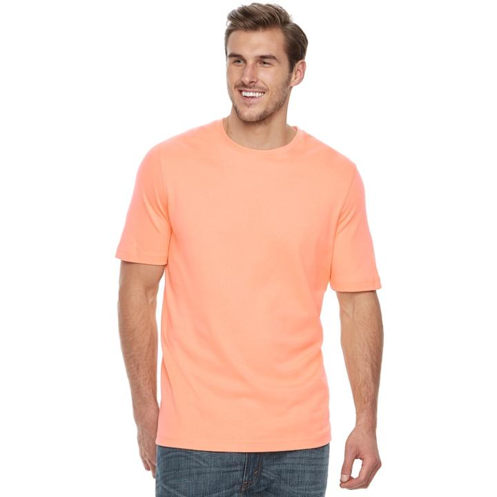 Big & Tall Croft & Barrow&reg; Classic-fit Easy-care Crewneck Tee, Men's, Size: 3xl Tall, Brt Orange