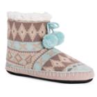 Women's Muk Luks Bootie Slippers, Size: L-xl, Med Green