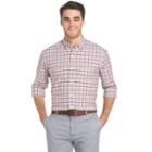 Men's Izod Saltwater Regular-fit Plaid Oxford Stretch Button-down Shirt, Size: Medium, Drk Purple