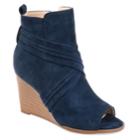 Journee Collection Sabeena Women's Wedge Ankle Boots, Size: 5.5, Blue