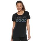 Women's Tek Gear&reg; Short Sleeve Graphic Tee, Size: Xl, Black
