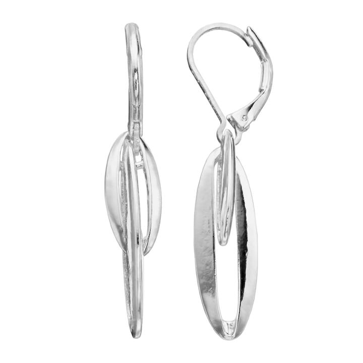 Dana Buchman Orbital Oval Drop Earrings, Women's, Silver