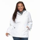 Plus Size D.e.t.a.i.l.s Radiance Hooded Jacket, Women's, Size: 3xl, White