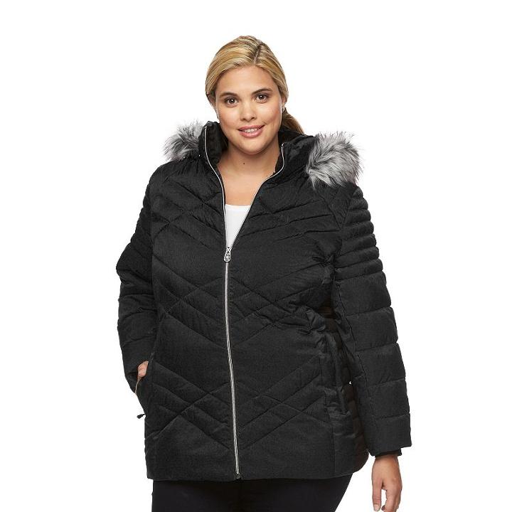 Zeroxposur, Plus Size Colleen Hooded Puffer Jacket, Women's, Size: 1xl, Black
