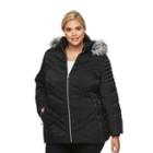 Zeroxposur, Plus Size Colleen Hooded Puffer Jacket, Women's, Size: 1xl, Black