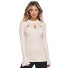 Juniors' Candie's&reg; Cutout Bell Sleeve Sweater, Teens, Size: Xl, Light Pink
