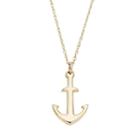 Itsy Bitsy 10k Gold Anchor Pendant Necklace, Women's, Size: 18