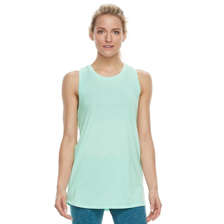 Women's Tek Gear&reg; Cross Back Tank, Size: Small, Lt Green