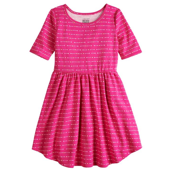 Girls 4-10 Jumping Beans&reg; Arrow Print Skater Dress, Size: 7, Red