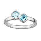 Stacks And Stones Sterling Silver Blue Topaz Stack Ring, Women's, Size: 9