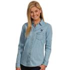 Women's Antigua Charlotte Hornets Chambray Shirt, Size: Large, Med Blue