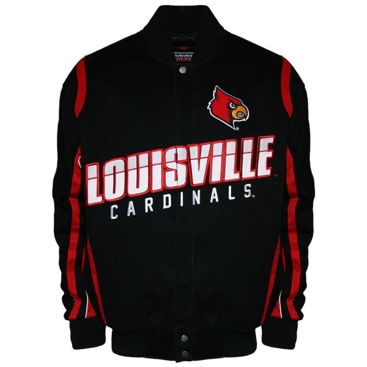 Men's Franchise Club Louisville Cardinals Select Twill Jacket, Size: Small, Black