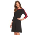 Women's Chaps Colorblock Fit & Flare Dress, Size: Medium, Black