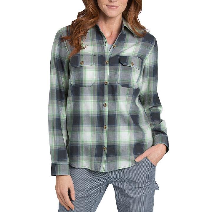 Women's Dickies Plaid Shirt, Size: Xl, Green