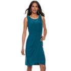 Women's Jennifer Lopez Pleated Tulip-hem Dress, Size: Xs, Dark Blue
