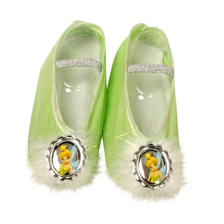 Disney Fairies Tinker Bell Kids Costume Ballet Slippers, Girl's, Green