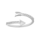 10k Gold 1/6 Carat T.w. Diamond Arrow Ring, Women's, Size: 8, White