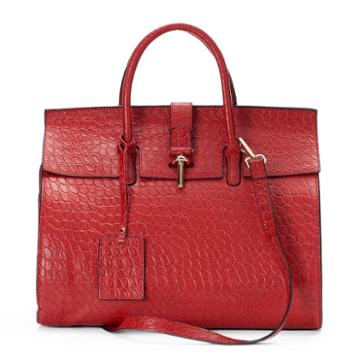 Donna Bella Glanna Embossed Convertible Large Satchel, Women's, Red