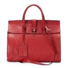 Donna Bella Glanna Embossed Convertible Large Satchel, Women's, Red