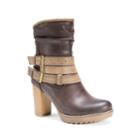 Muk Luks Skylynn Women's High Heel Ankle Boots, Girl's, Size: 10, Beig/green (beig/khaki)