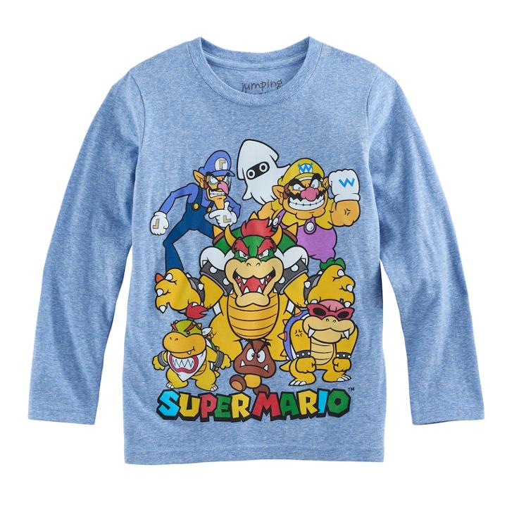 Boys 4-10 Jumping Beans&reg; Super Mario Bros Villains Character Graphic Tee, Size: 10, Med Blue