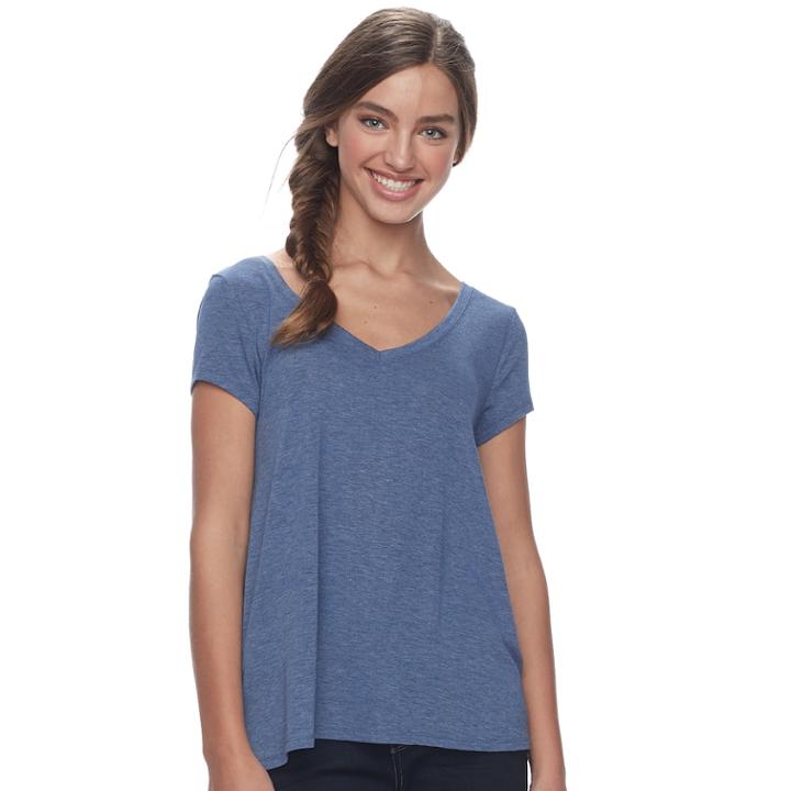Juniors' So&reg; Crossback Tee, Teens, Size: Xs, Dark Blue