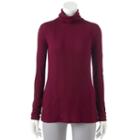 Women's Apt. 9&reg; Ribbed Turtleneck, Size: Large, Purple