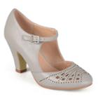Journee Collection Elsa Women's Mary Jane Heels, Girl's, Size: Medium (8), Grey