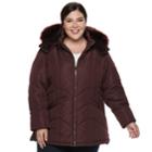 Plus Size D.e.t.a.i.l.s Hooded Quilted Jacket, Women's, Size: 2xl, Red