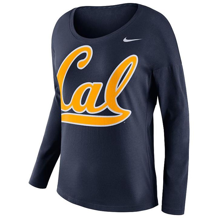Women's Nike Cal Golden Bears Tailgate Long-sleeve Top, Size: Xl, Blue (navy)