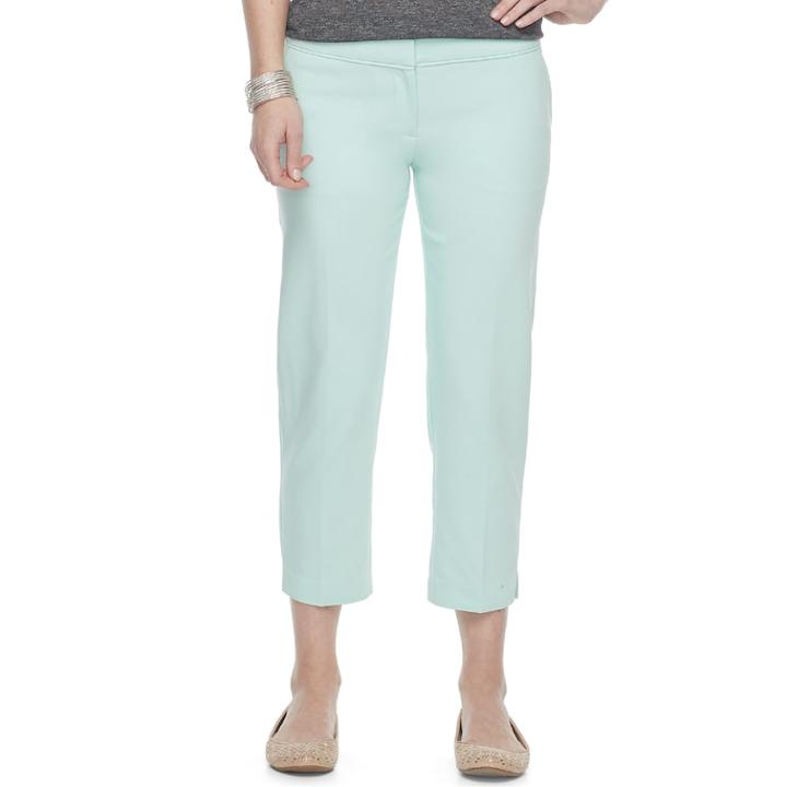 Women's Apt. 9&reg; Torie Capris, Size: 14, Light Blue