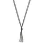 Multistrand Lariat Tassel Necklace, Women's, Black