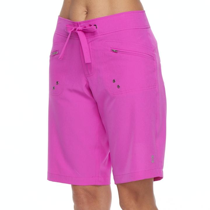 Women's Free Country Bermuda Swim Short, Size: Medium, Med Red
