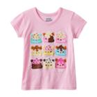 Girls 4-6x Num Noms Glitter Tee, Girl's, Size: 6, Light Pink