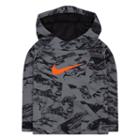 Boys 4-7 Nike Therma Abstract Logo Raglan Pullover Hoodie, Size: 7, Grey Other
