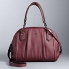 Simply Vera Vera Wang Landsdale Triple Entry Satchel, Women's, Dark Pink