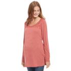 Maternity Oh Baby By Motherhood&trade; Lace Yoke Tunic, Women's, Size: Medium, Red