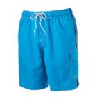 Big & Tall Sonoma Goods For Life&trade; Side-striped Microfiber Swim Trunks, Men's, Size: 3xl Tall, Blue Other