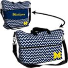 Logo Brand Michigan Wolverines Chevron Expandable Tote, Women's, Multicolor