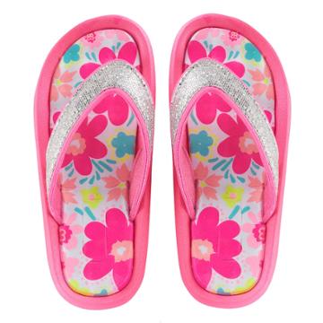 Girls 4-16 Elli By Capelli Floral Print Sport Sandals, Size: 1/2, Multi