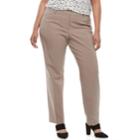 Plus Size Apt. 9&reg; Torie Modern Fit Straight-leg Dress Pants, Women's, Size: 20w Short, Brown Oth