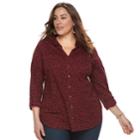 Plus Size Sonoma Goods For Life&trade; Utility Tunic, Women's, Size: 4xl, Dark Red