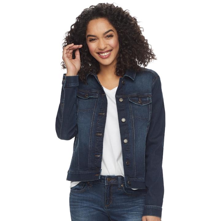 Women's Sonoma Goods For Life&trade; Jean Jacket, Size: Small, Blue (navy)