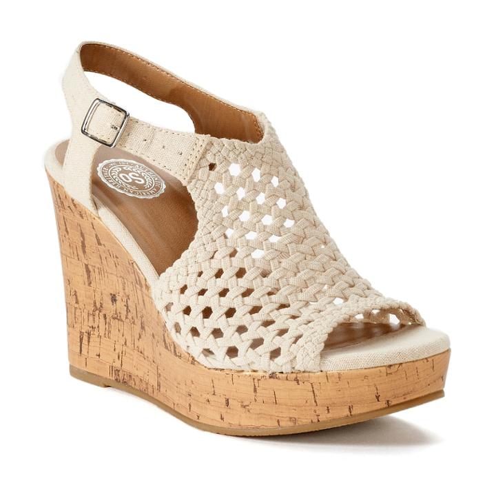 So&reg; Perch Women's Wedges, Size: Medium (8.5), Dark Beige