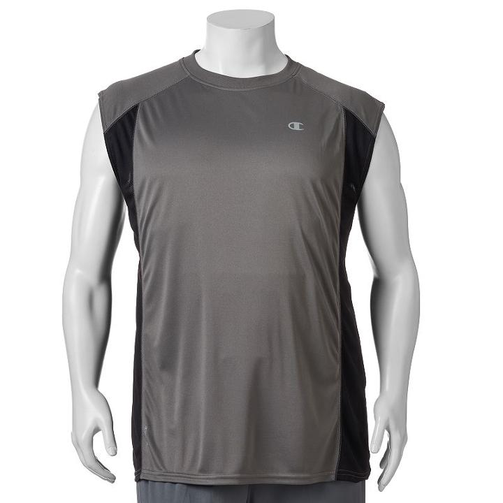 Big & Tall Champion Performance Muscle Tee, Men's, Size: 4xl Tall, Grey (charcoal)